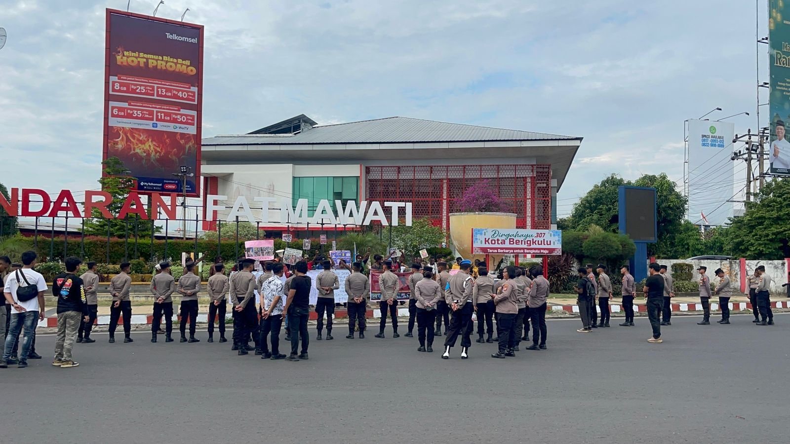 Polresta Bengkulu Laksanakan Pengamanan Aksi Damai Ikatan Mahasiswa Papua
