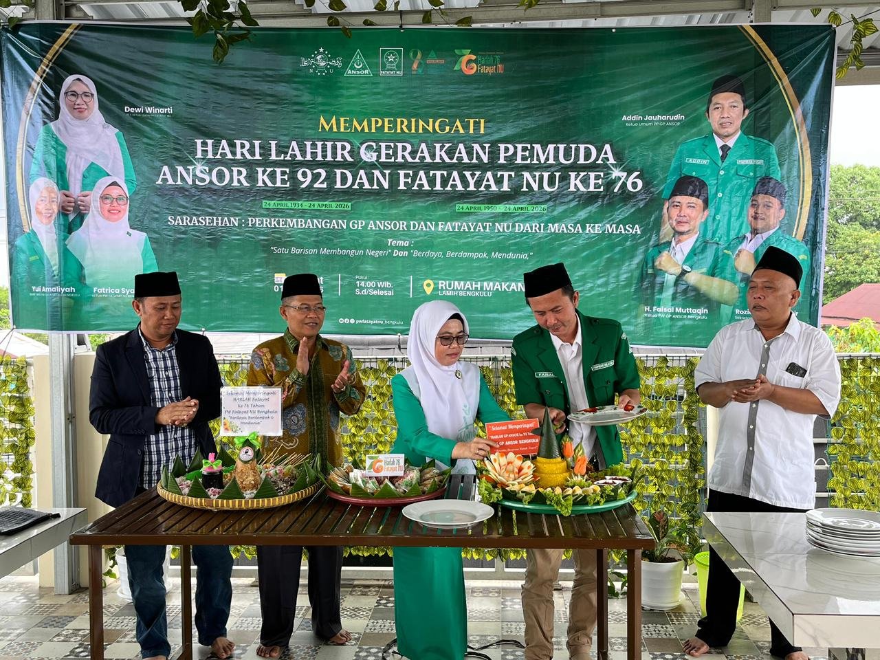 PW Fatayat NU Bengkulu dan GP Ansor Bengkulu Gelar Ziarah Kubur dan Syukuran Harlah ke-76 dan ke-92