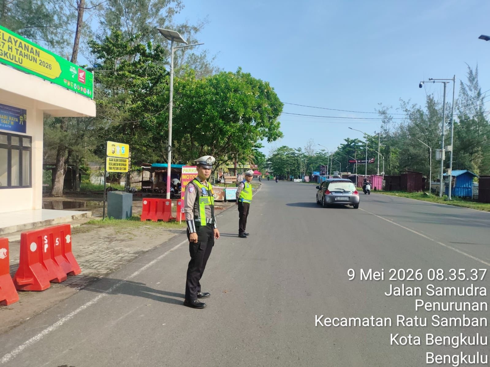Antisipasi Gangguan Kamtibmas di Akhir Pekan, Polresta Bengkulu Tempatkan Personel di Pos Pam Pantai Panjang