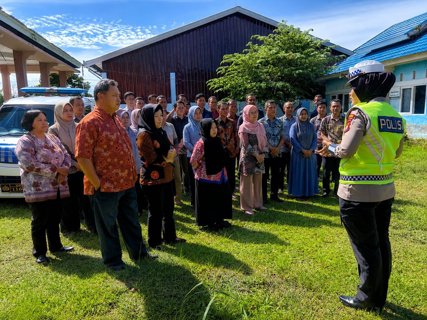 Satlantas Polres Rejang Lebong Gelar Kampanye Keselamatan Berlalu Lintas di Kantor Camat Curup Selatan