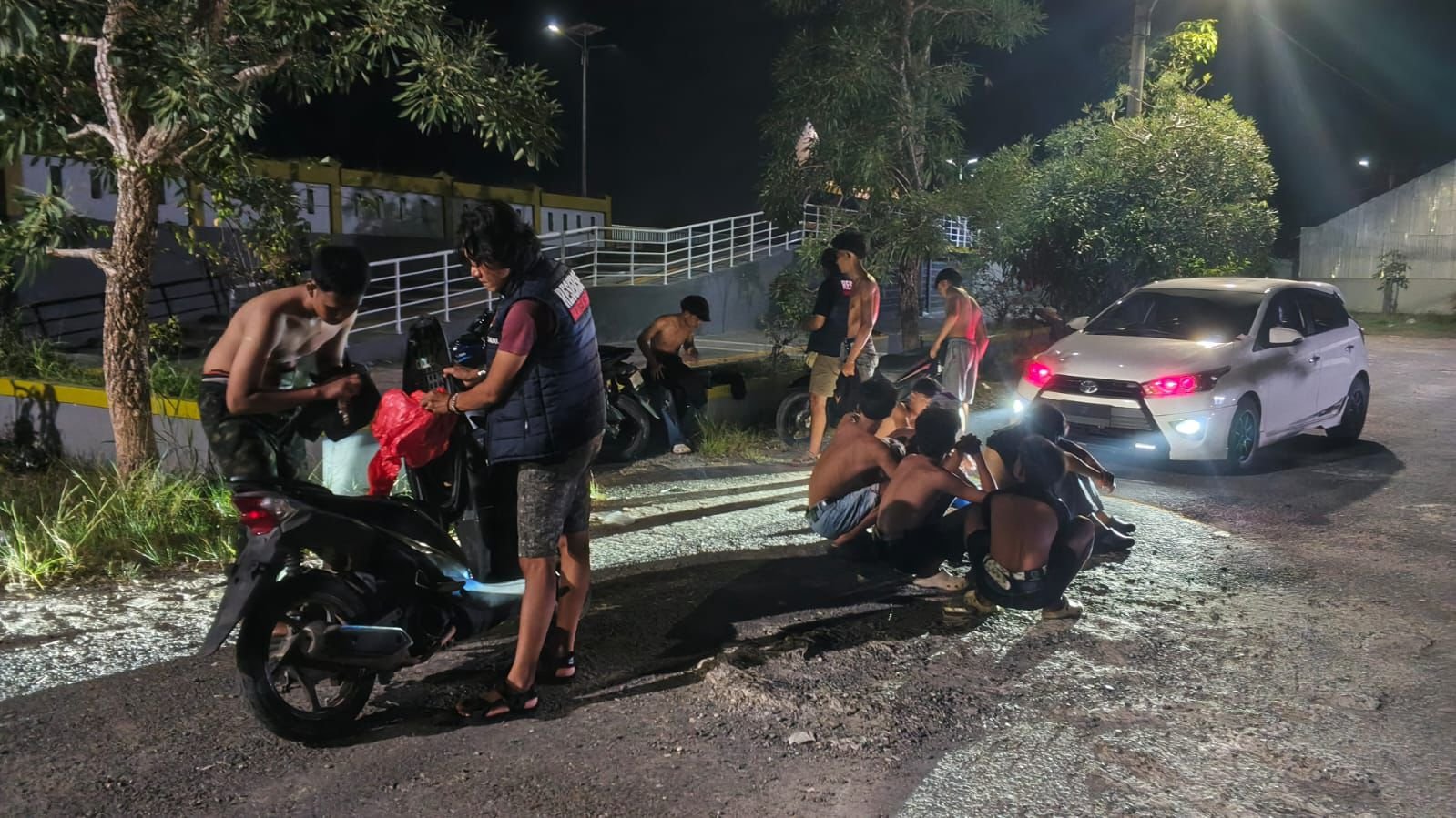 Unit Opsnal Reskrim Polsek Teluk Segara Gelar KRYD Antisipasi 3C, Geng Motor dan Tawuran Remaja