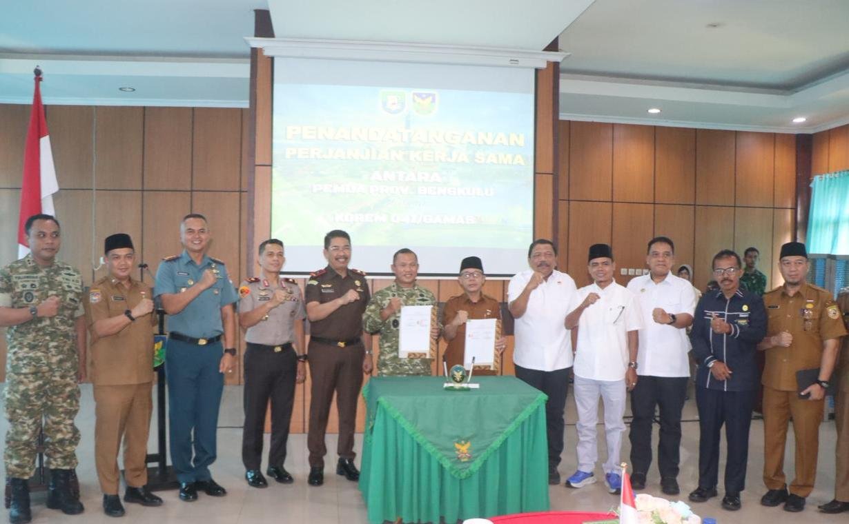 Kapolda Bengkulu Hadiri Coffee Morning dan Penandatanganan PKS Pemprov dengan Korem 041/Gamas