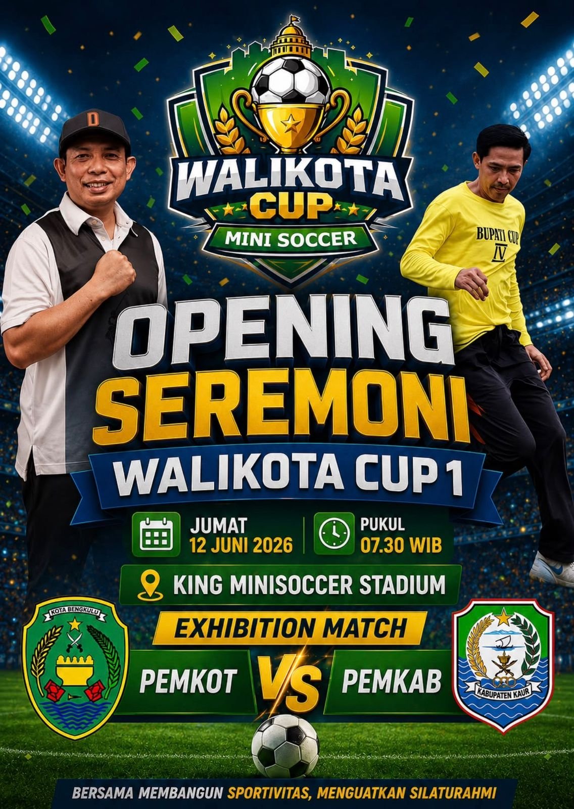 Walikota Cup I Mini Soccer Resmi Digelar, Pemkot Bengkulu Tantang Pemkab Kaur pada Laga Ekshibisi