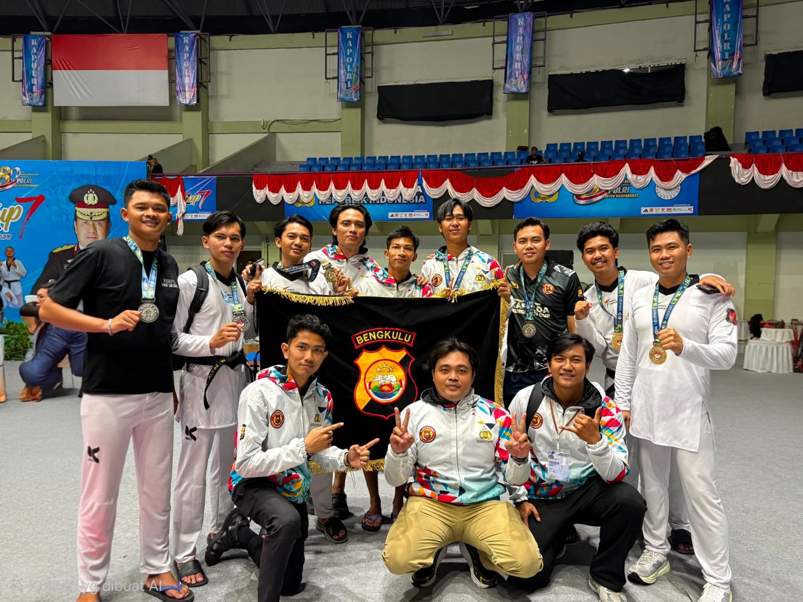 Kontingen Polda Bengkulu Tampil Gemilang, Sabet 5 Emas pada Kejuaraan Taekwondo Kapolri Cup 7 Tahun 2026