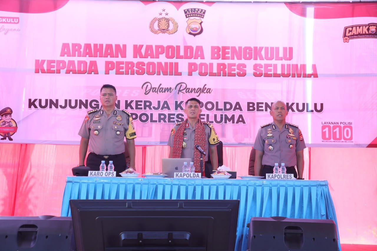 Kunjungan Kerja Kapolda Bengkulu di Polres Seluma