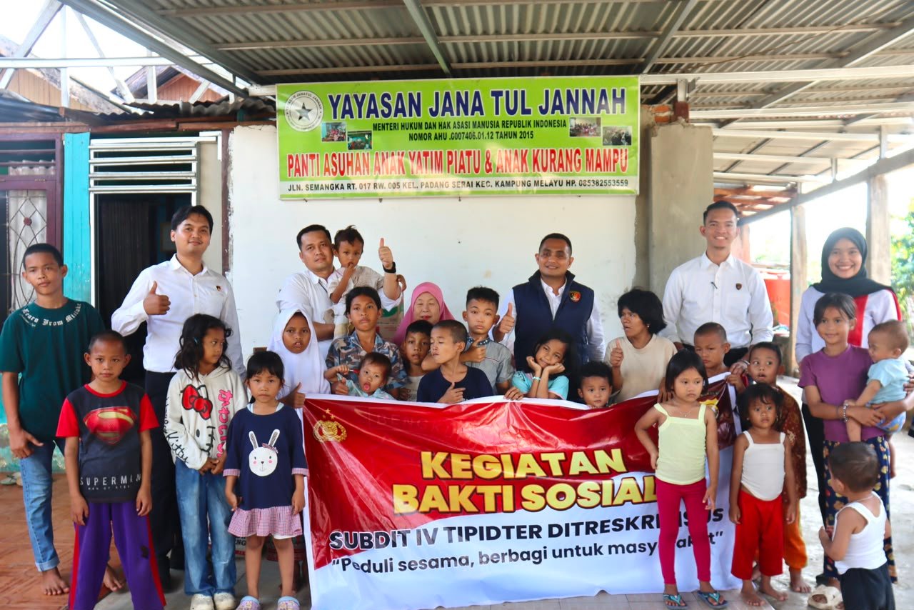 Subdit IV Tipidter Ditreskrimsus Polda Bengkulu Gelar Bakti Sosial di Panti Asuhan, Wujud Kepedulian kepada Sesama