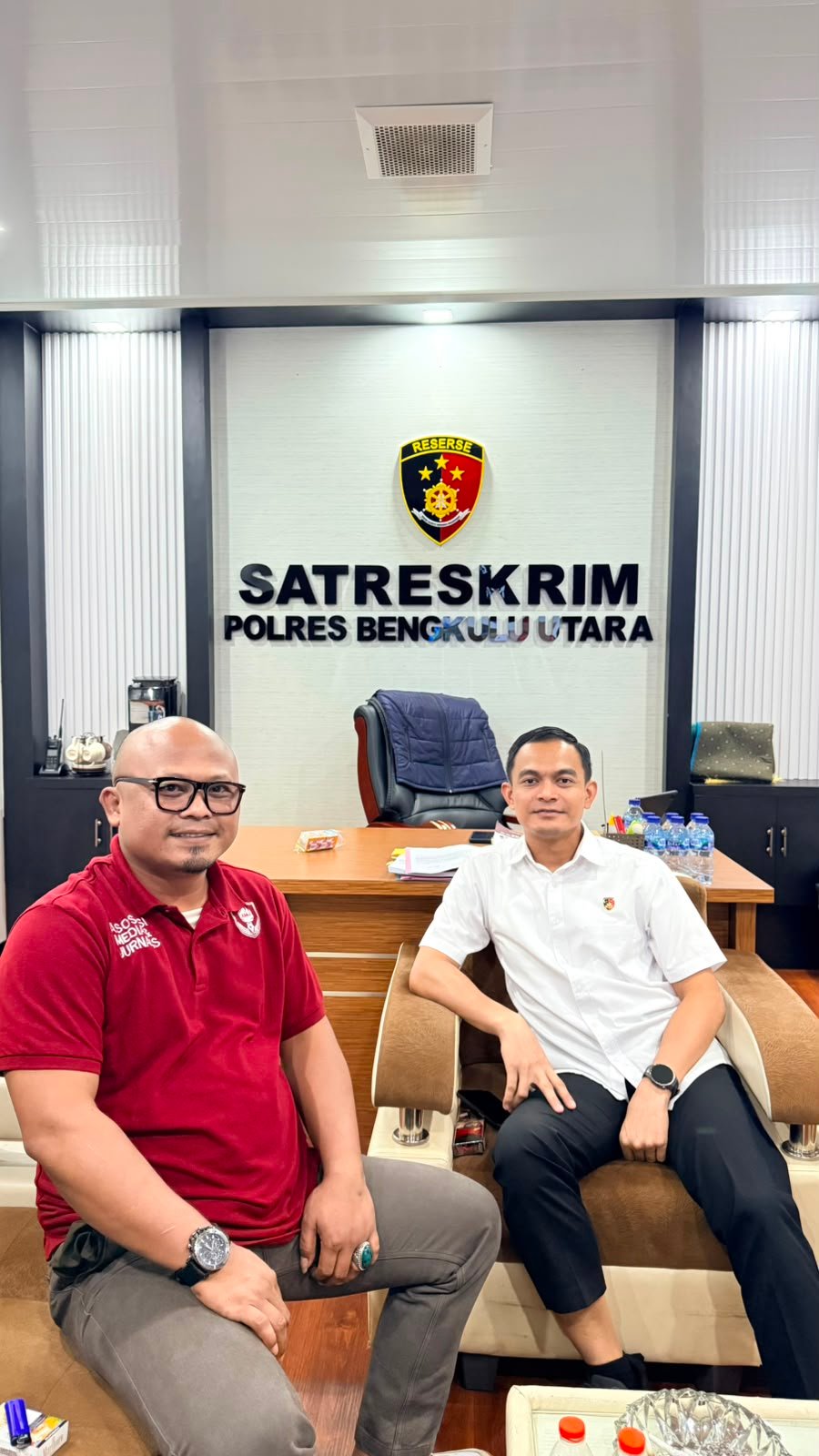 Sinergi Keterbukaan Informasi Publik, Ketua AMJ Audiensi dengan Kasat Reskrim Polres Bengkulu Utara